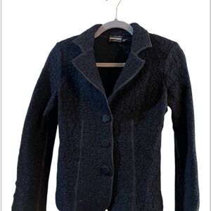 Georgio Armani Black 100% Wool Women's Jacket